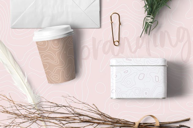 地形图形背景纹理 Topographic Maps Patterns插图(6)