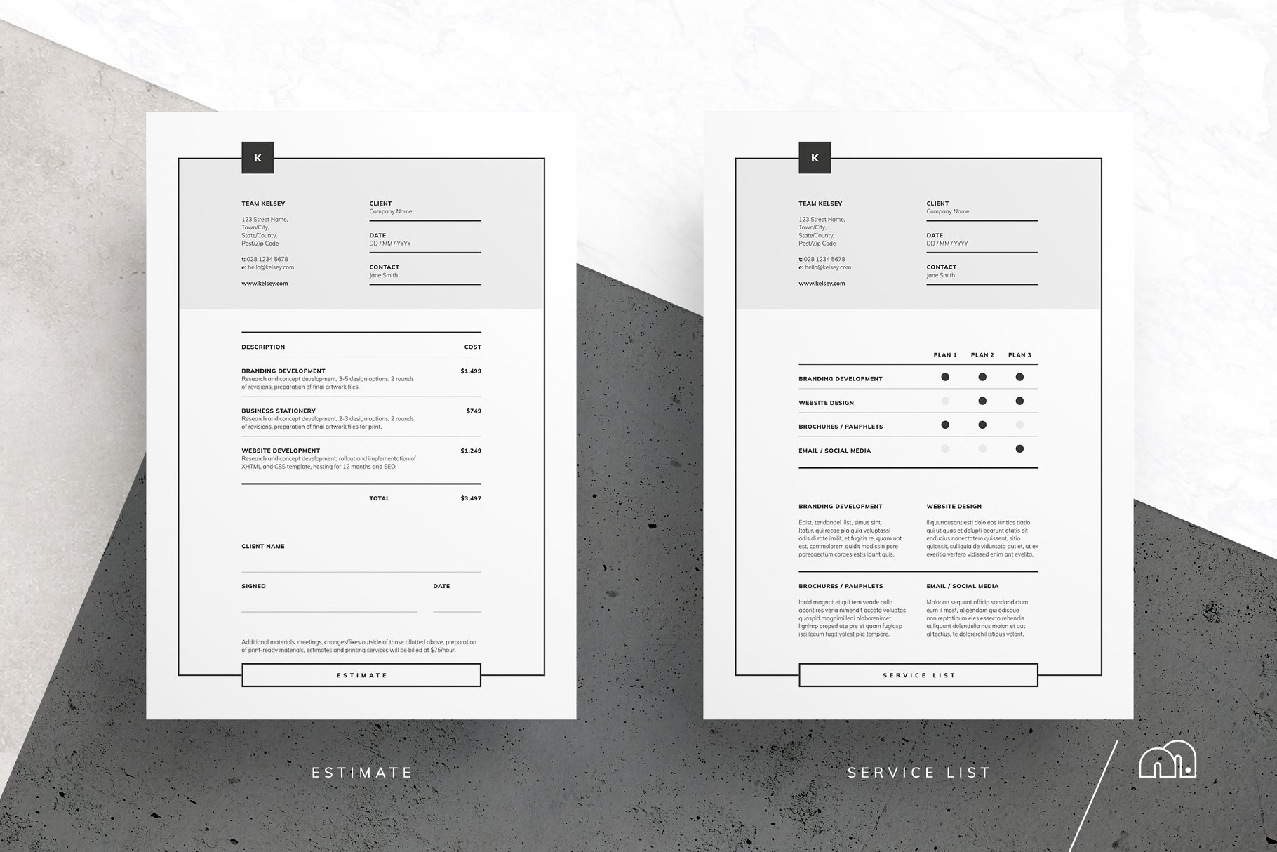 一套完美的简约项目提案模板 Kelsey – Pitch Pack插图(12)