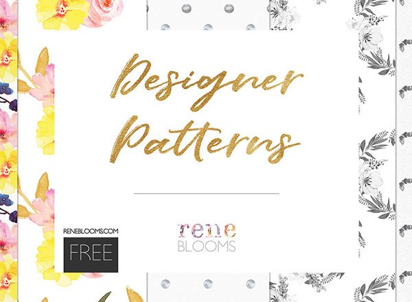 水彩花卉图案集 Free Watercolor Floral Patterns