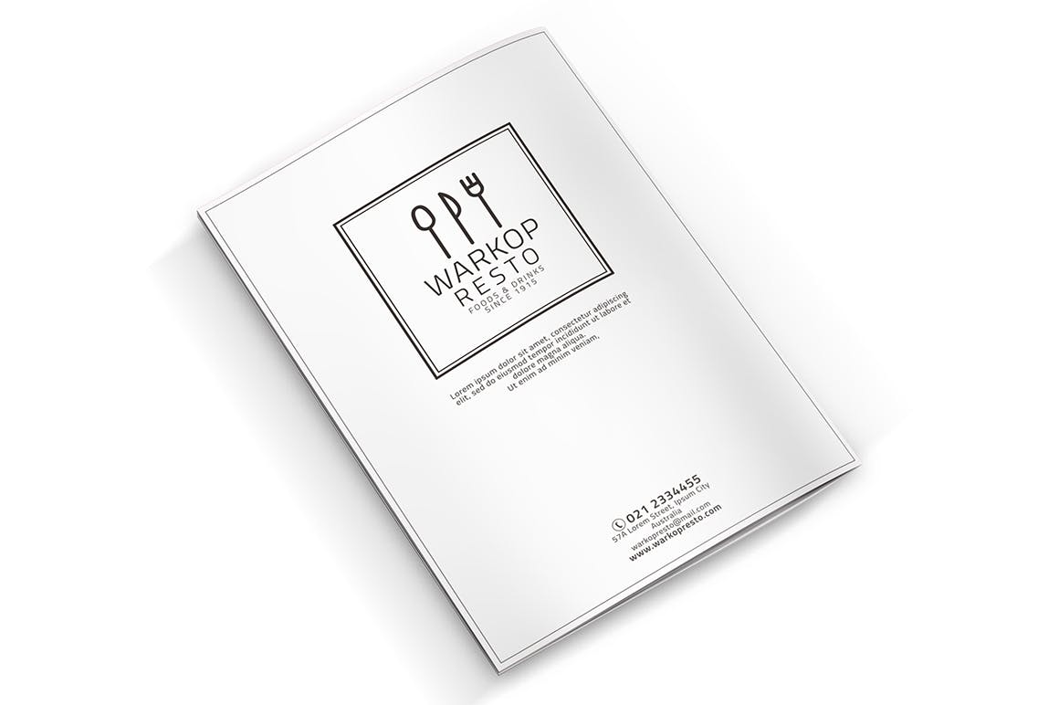 极简主义餐厅菜单&企业名片设计模板 Minimalist Food Menu & Business Card插图(2)