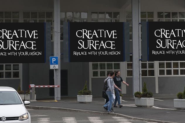 户外广告灯箱广告样机模板合集第三弹 Advertising Space Mock-up Bundle 03插图(4)