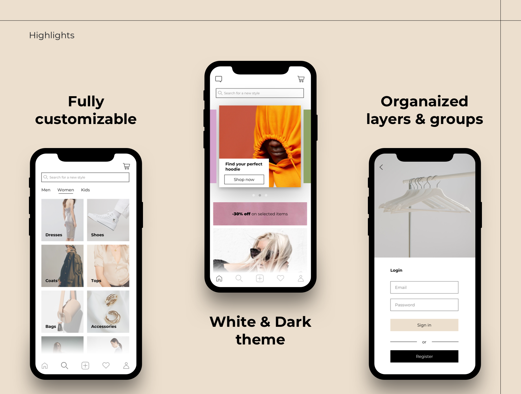 素材库下午茶：电子商务IOS购物应用UI套件[Fig]插图(3)