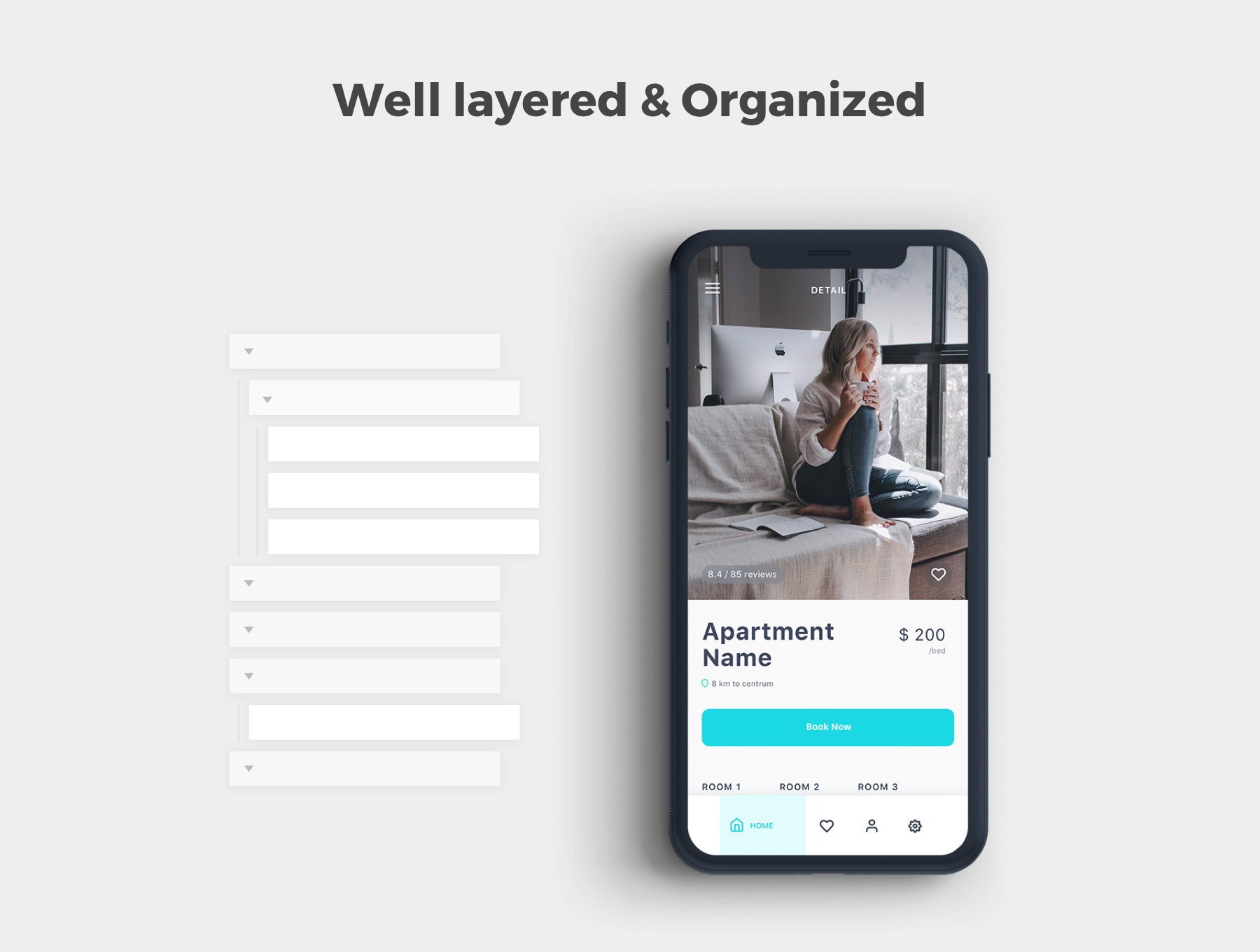 素材库下午茶：名宿酒店预订类APP UI KIT套装模板下载[Sketch]插图(2)