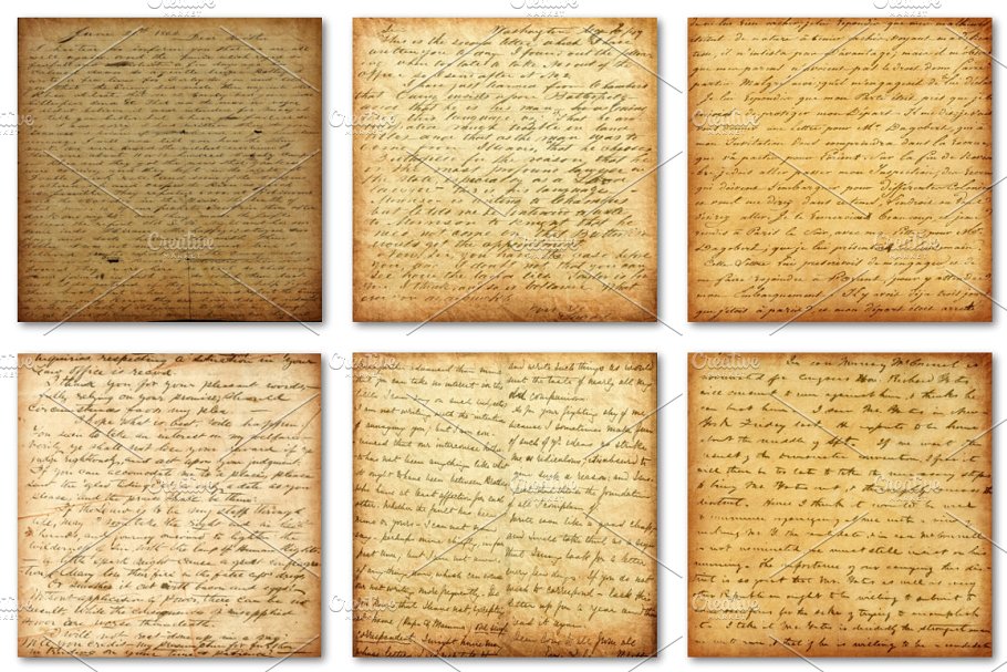 古老草书真迹纸张纹理 Antique Script Textures插图(1)