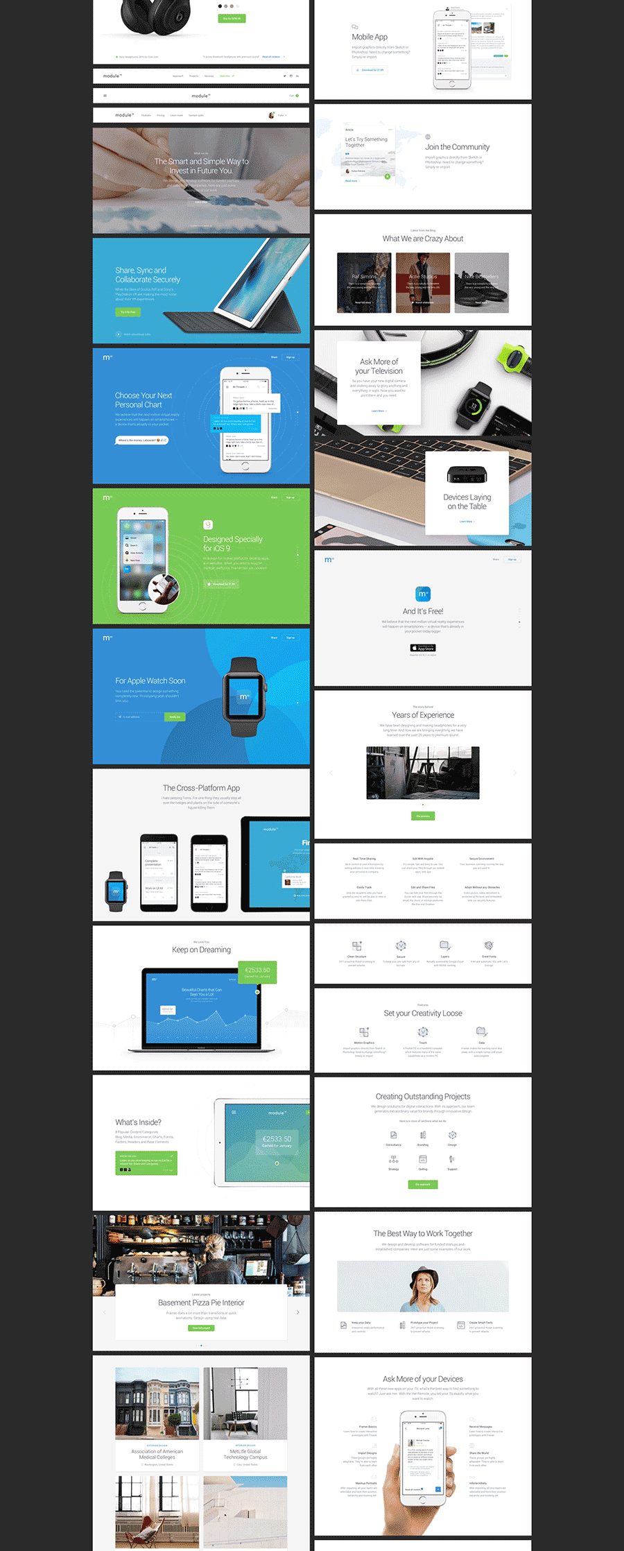 素材库下午茶：完美的网页UI／UX 界面套装素材下载[PSD]插图(1)