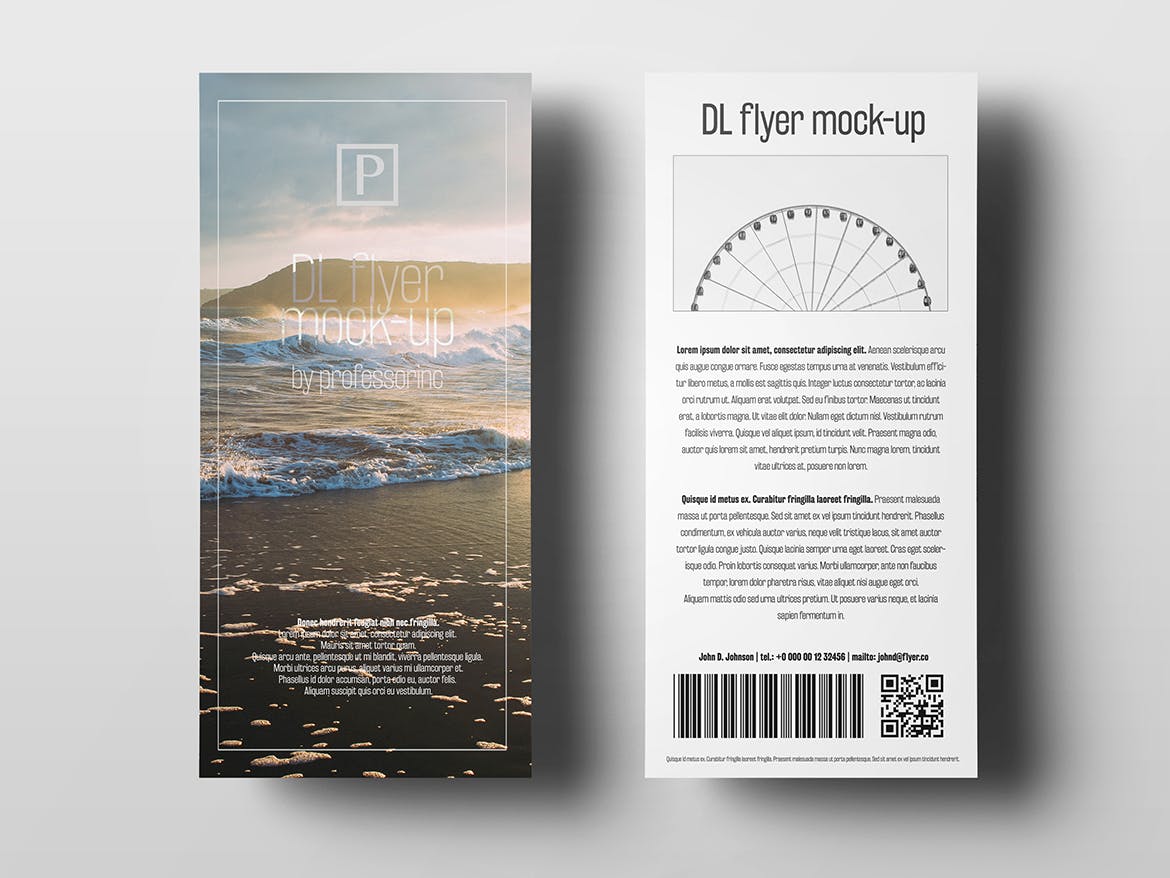 DL传单设计效果图样机素材库精选模板 DL Flyer Mock-Up插图(4)