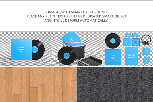 黑胶唱片&专辑封面样机套装 Vinyl Record & Album Cover Mock-ups – Party Pack插图(11)