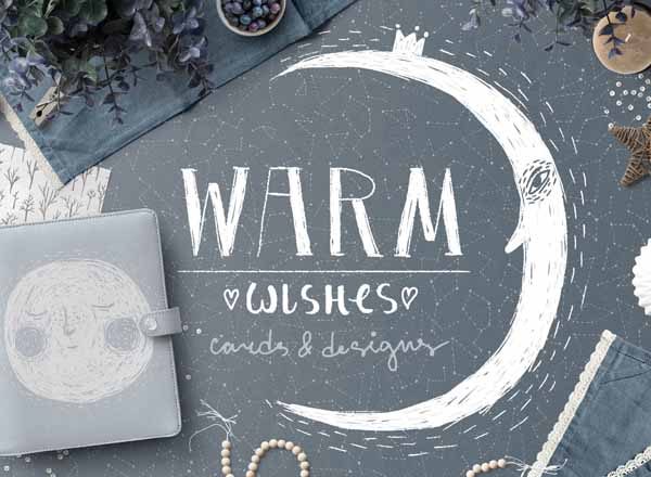 一组温暖恬静风格图形打包下载[psd,png]