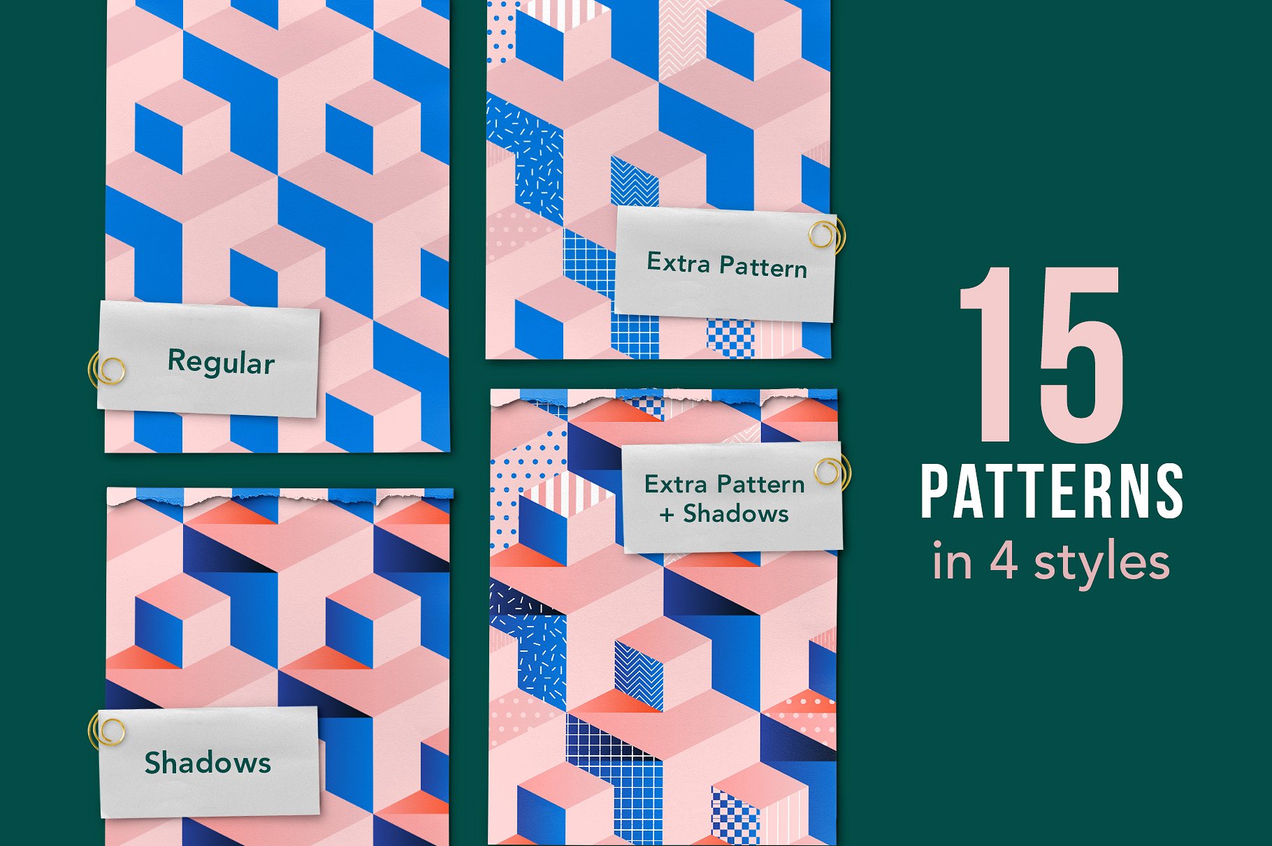 15款独特非常吸眼球的3D多彩立体几何图案纹理 3D Pattern Collection插图(3)