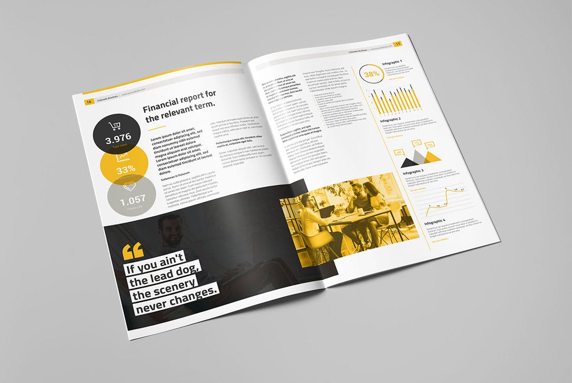 商务企业公司宣传竖版画册设计模板 Colorado Brochure插图(8)