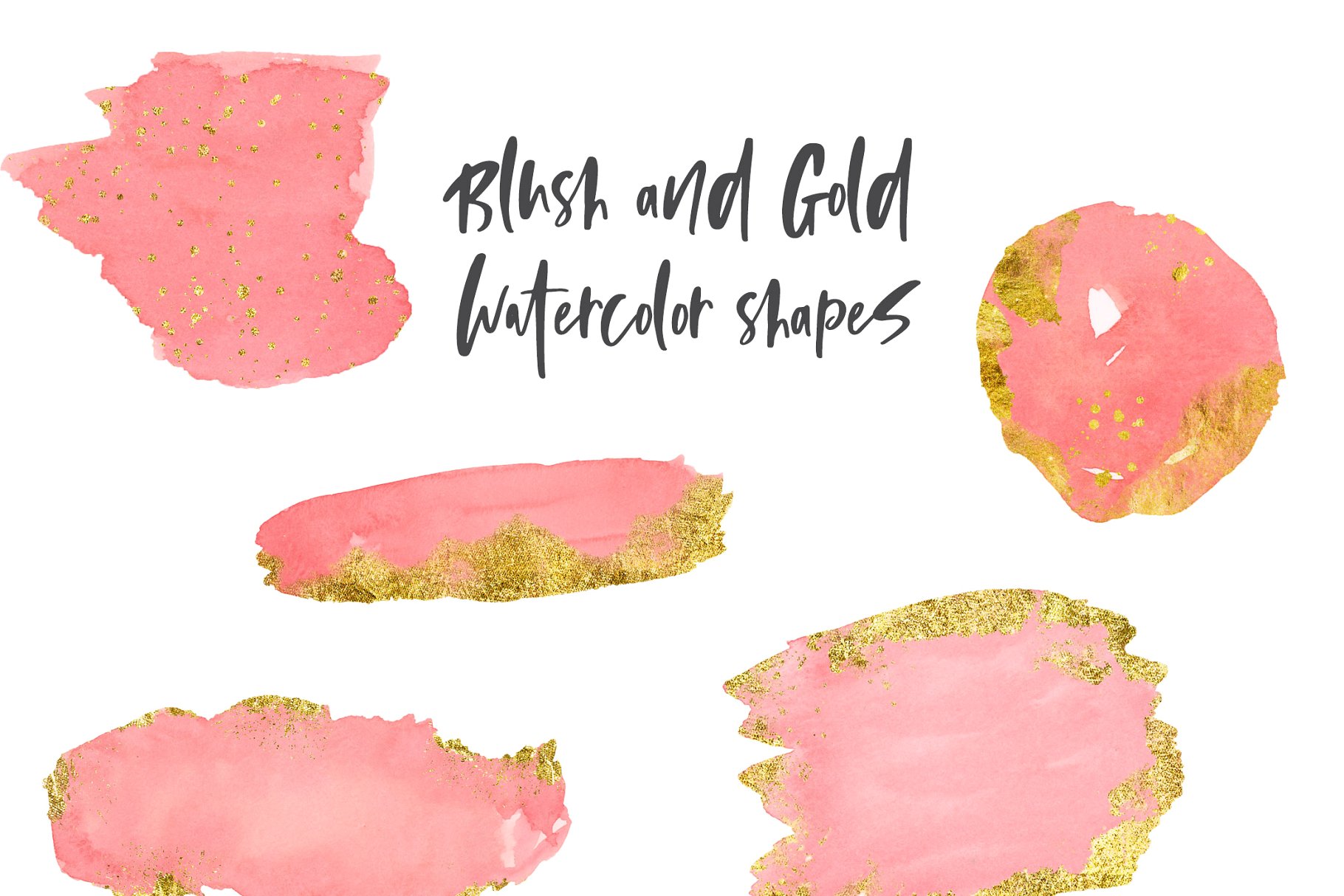 金箔点缀水彩纹理合集 Watercolor and Gold Texture Pack插图(5)