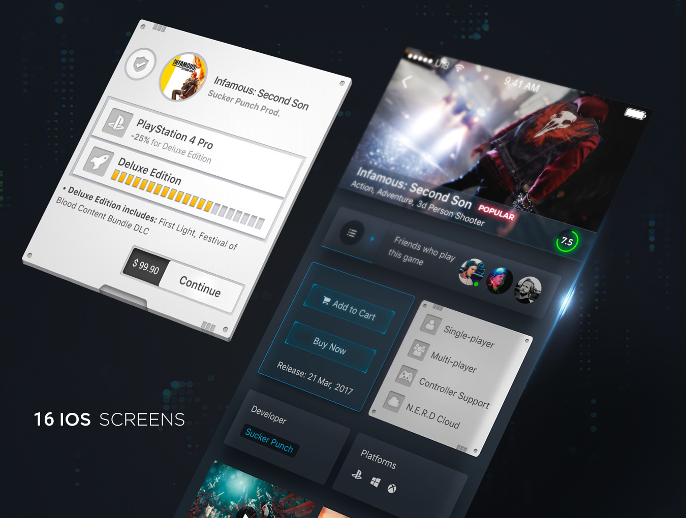 iOS 游戏商店应用 UI 套件 NERD UI Kit插图