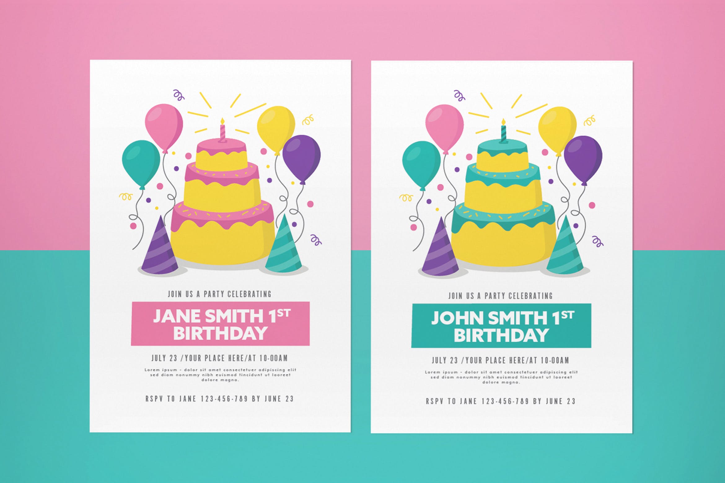 周年庆/生日会海报设计模板 Birthday Party插图