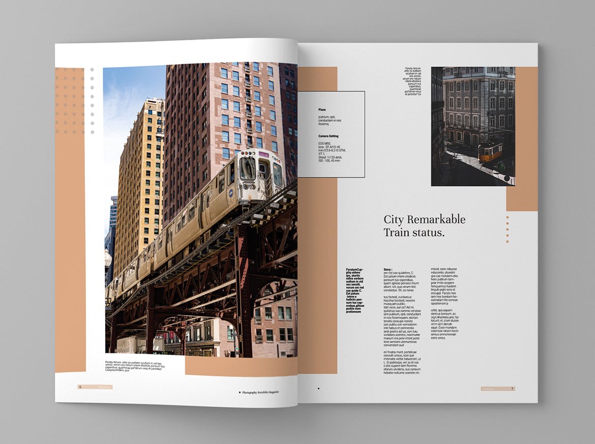 人物/旅游摄影作品集杂志设计INDD模板 Portofolio – Magazine Templates插图(4)