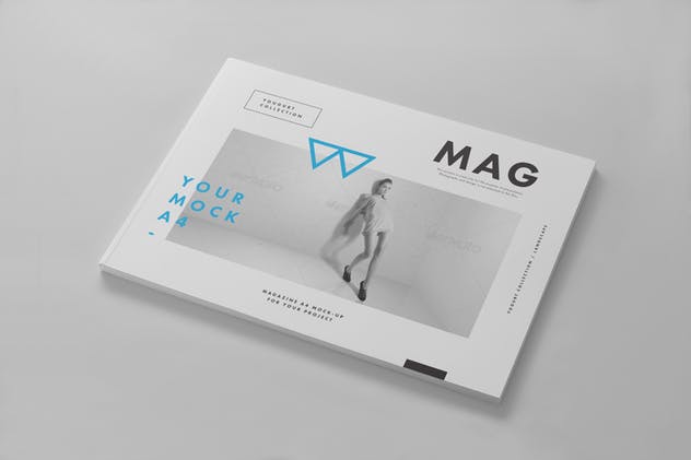 平铺A4规格杂志样机2 Horizontal A4 Magazine Mock up 2插图(2)