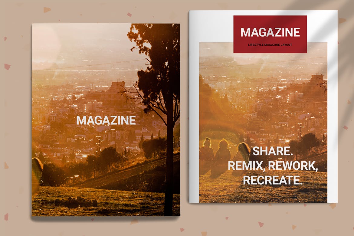 红色封面杂志版式设计模板 Red Magazine插图(12)