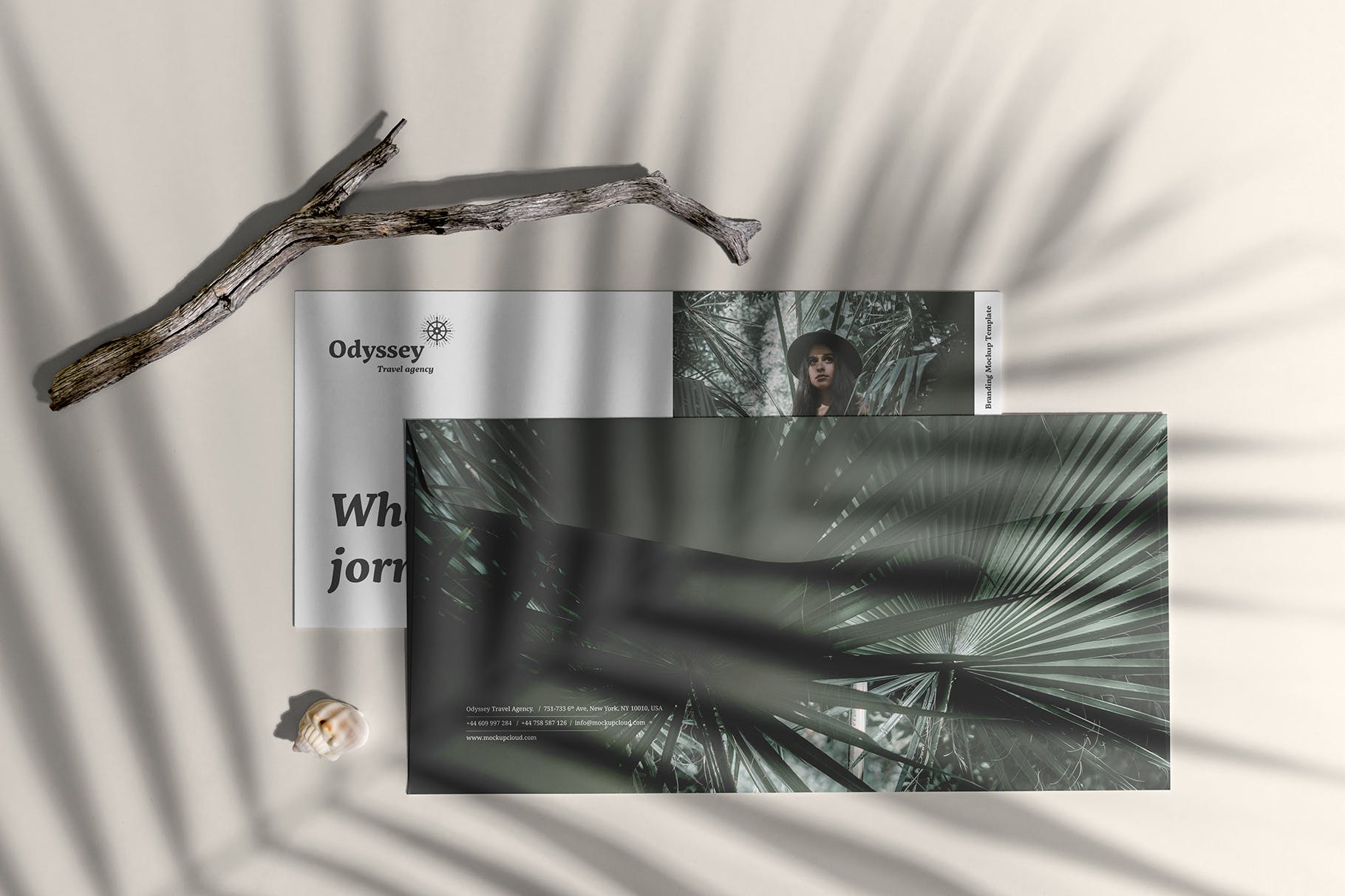 高端优雅风格时尚品牌VI设计效果预览样机套装 Odyssey Branding Mockup插图(7)