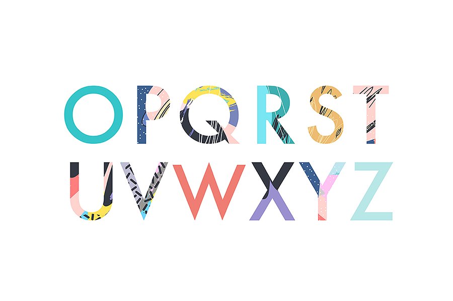 6款可爱时尚的字母表插画 6 ALPHABETS插图(3)