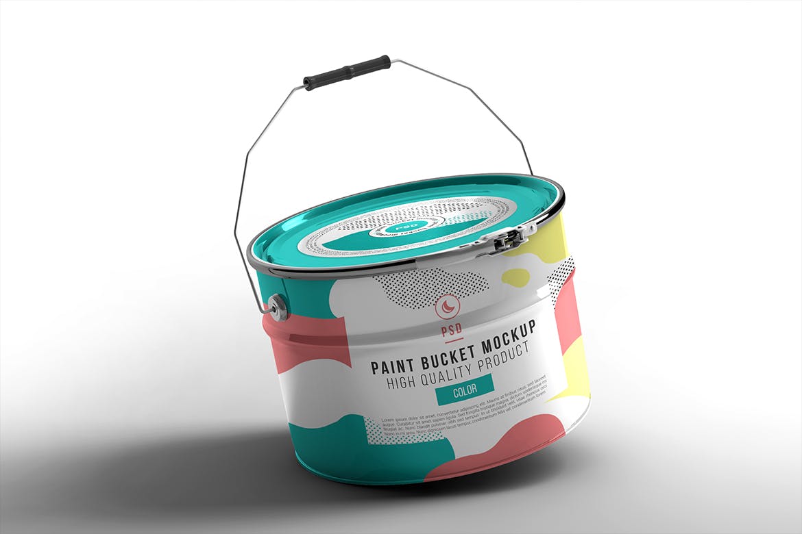 油漆桶外观设计样机模板 Paint Bucket Mockup插图(2)