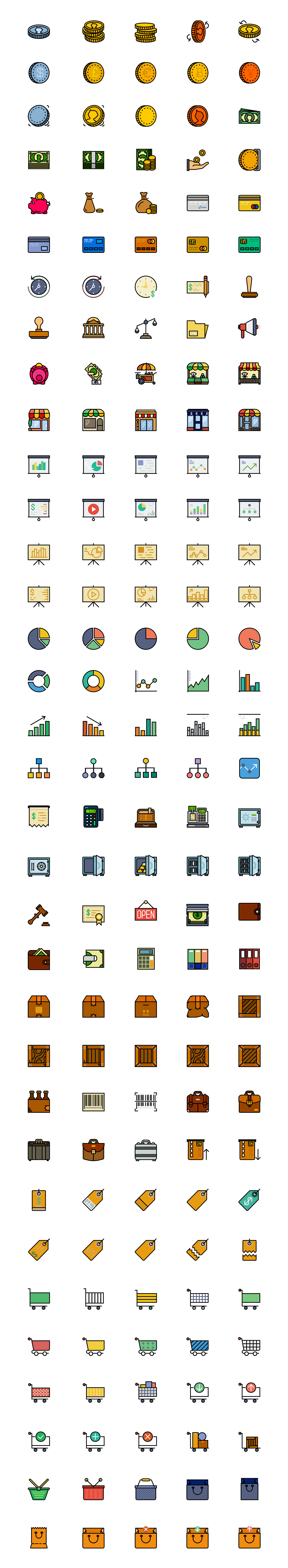 170 枚复古商业图标