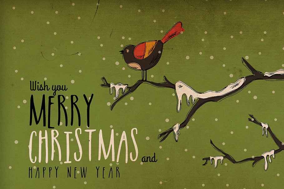 圣诞节主题背景&卡片贺卡模板v2 Christmas Background & Cards Vol.2插图(4)