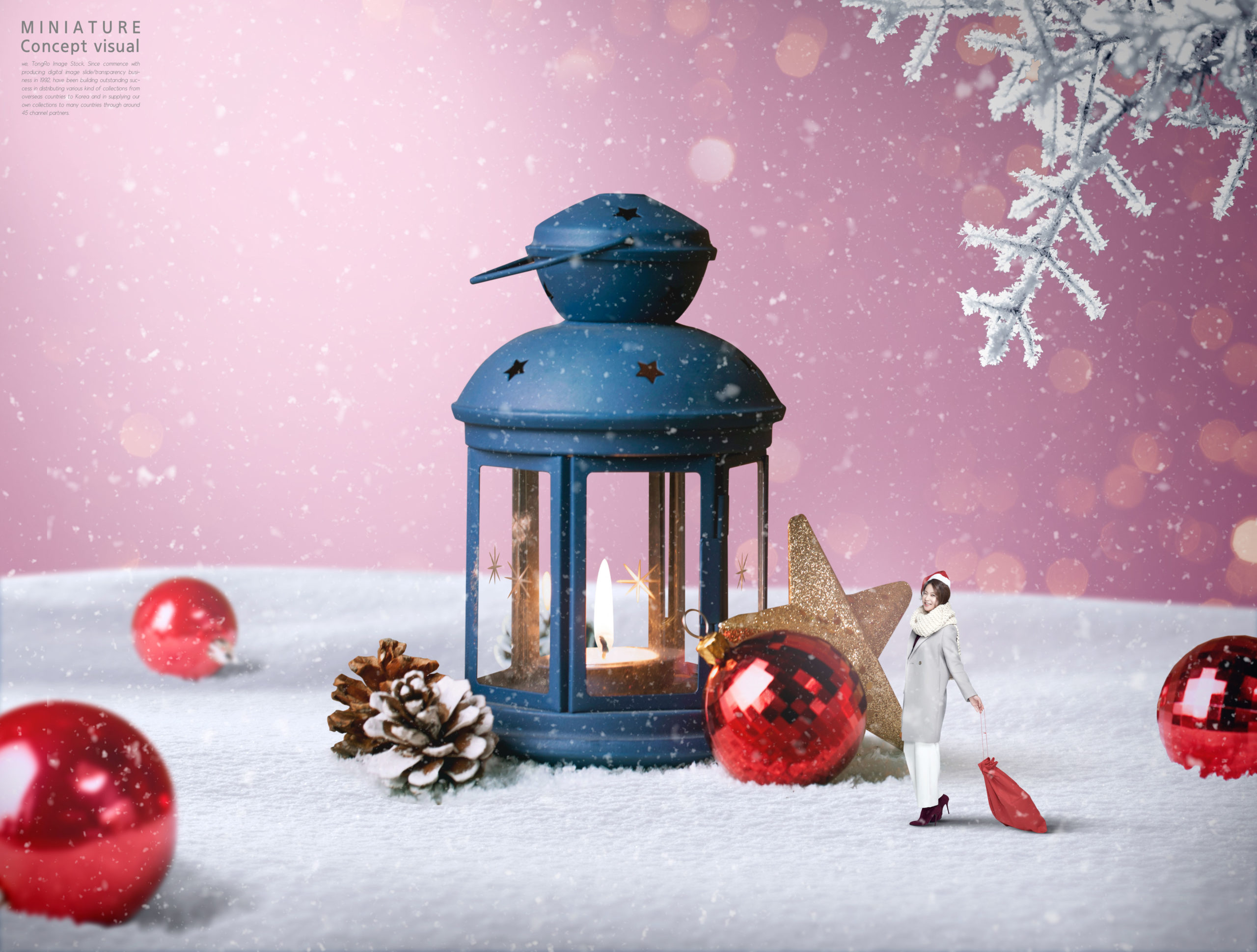 冬季圣诞主题微型视觉场景psd素材合集插图(4)