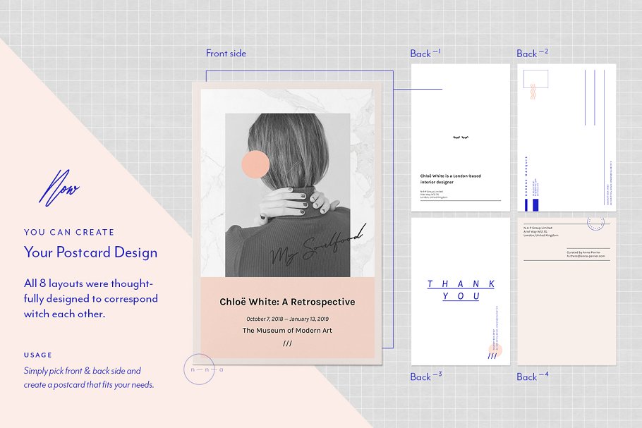 时尚生活品牌宣传小册子传单模板 Set of Postcard Flyers • Alrún插图(2)