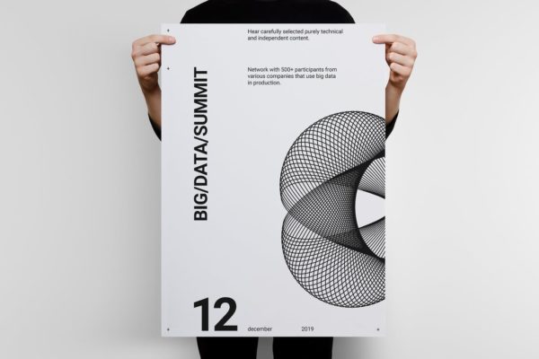 大数据信息科技主题海报PSD素材素材库精选模板v01 Big Data Poster Template 01