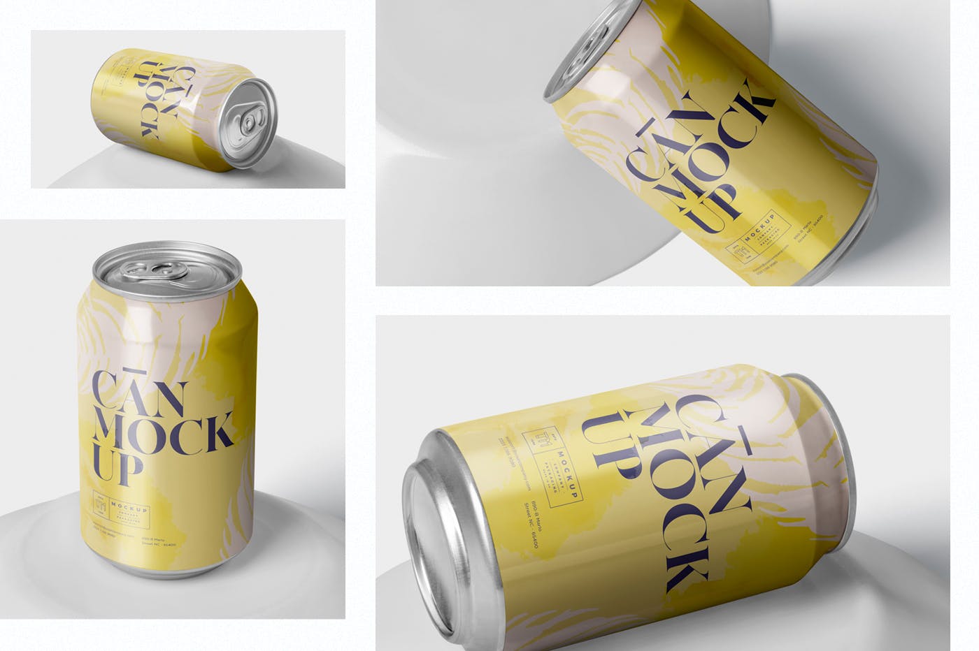 330ml容量易拉罐设计效果图样机 Can Mockup 330ml Size插图(1)