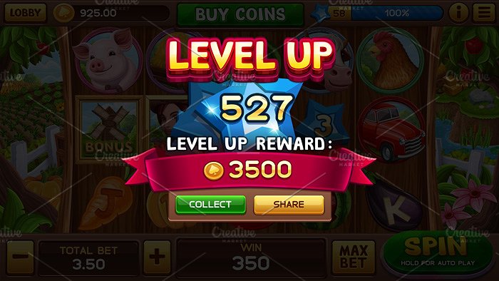 幸运的农场老虎机游戏UI套件插图(12)