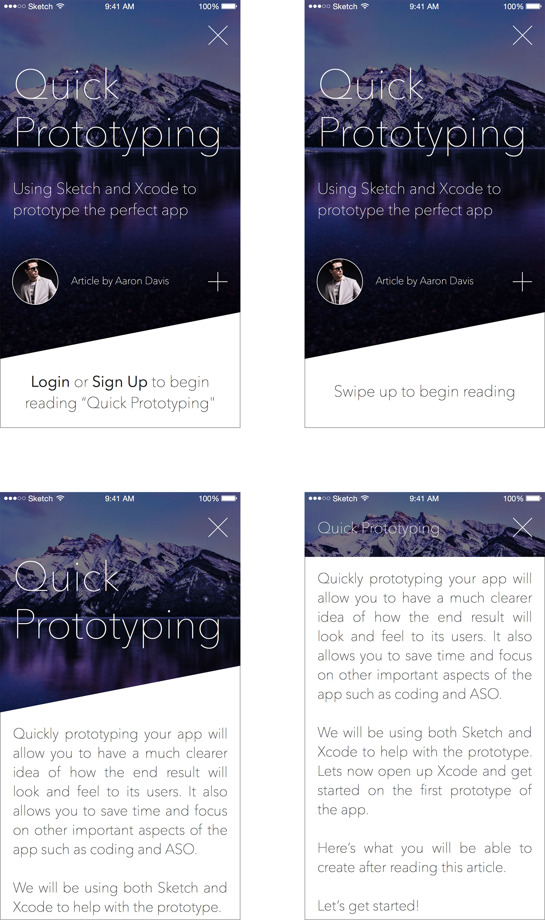 Sleek iOS News Reader App