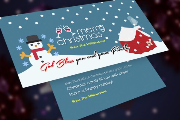 圣诞节活动派对横版传单设计模板 Christmas Party Flyer