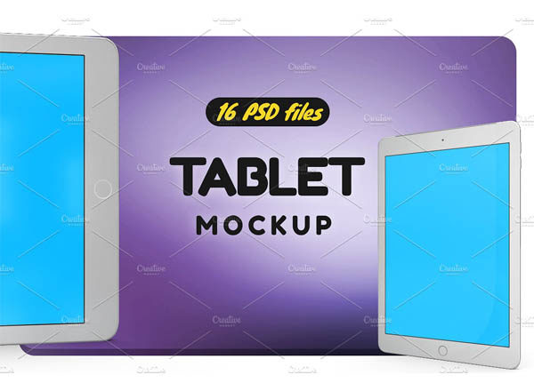 16个不同视角iPad Mockups打包下载[psd]