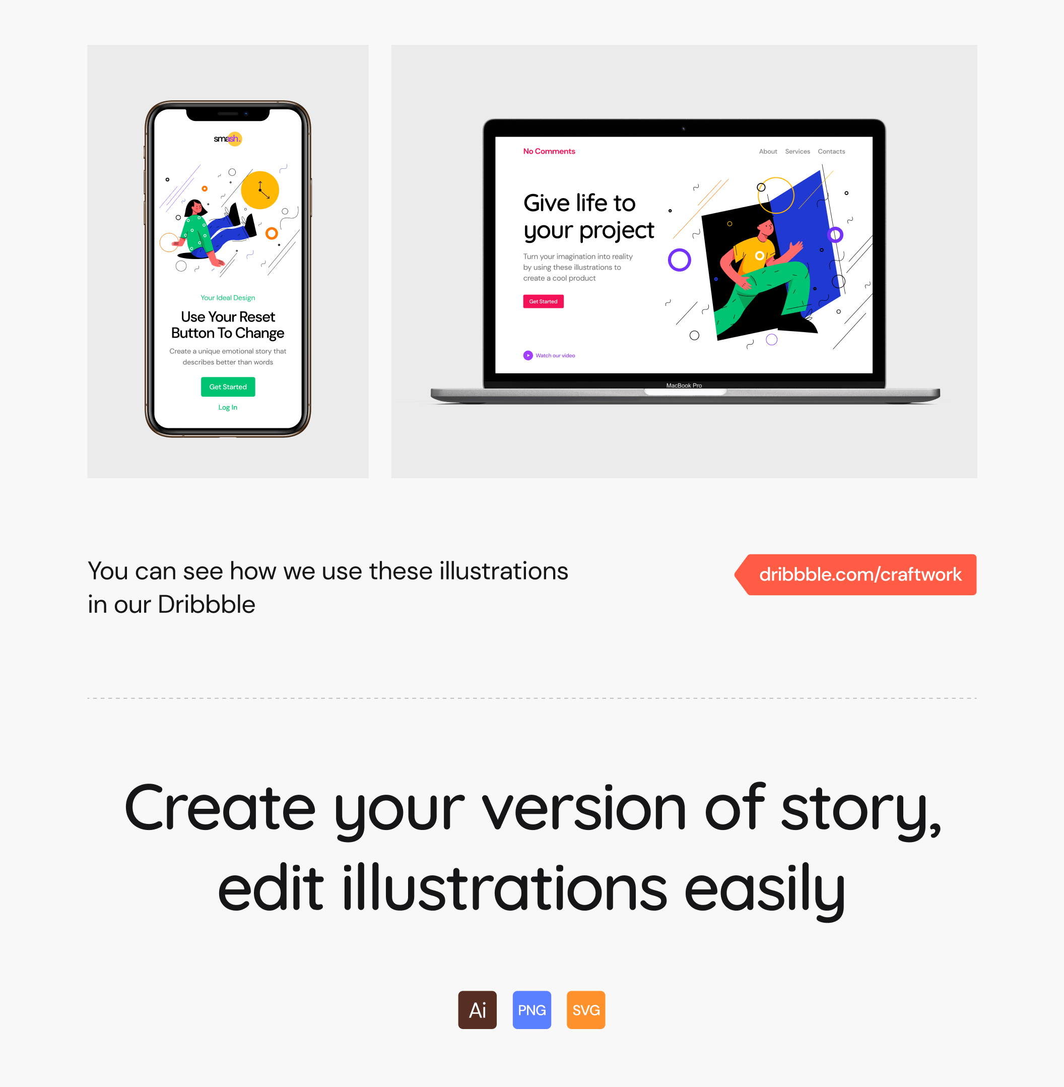 素材库下午茶:多彩的人物元素矢量网站设计插画合集插图(1)