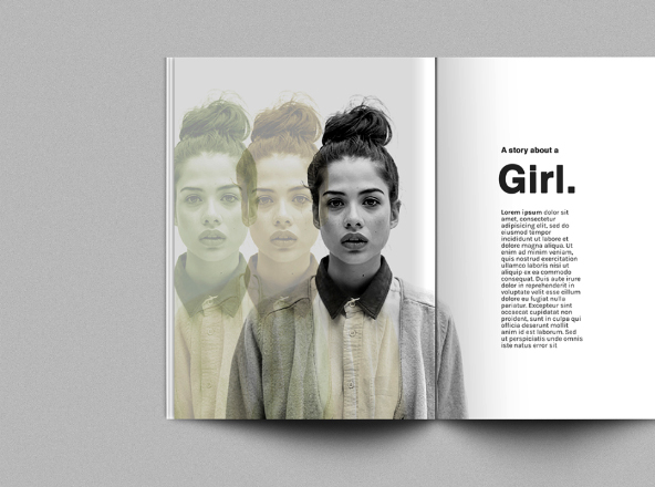 杂志排版设计预览样机模板 Free Magazine Mockup Template (Photoshop .PSD)