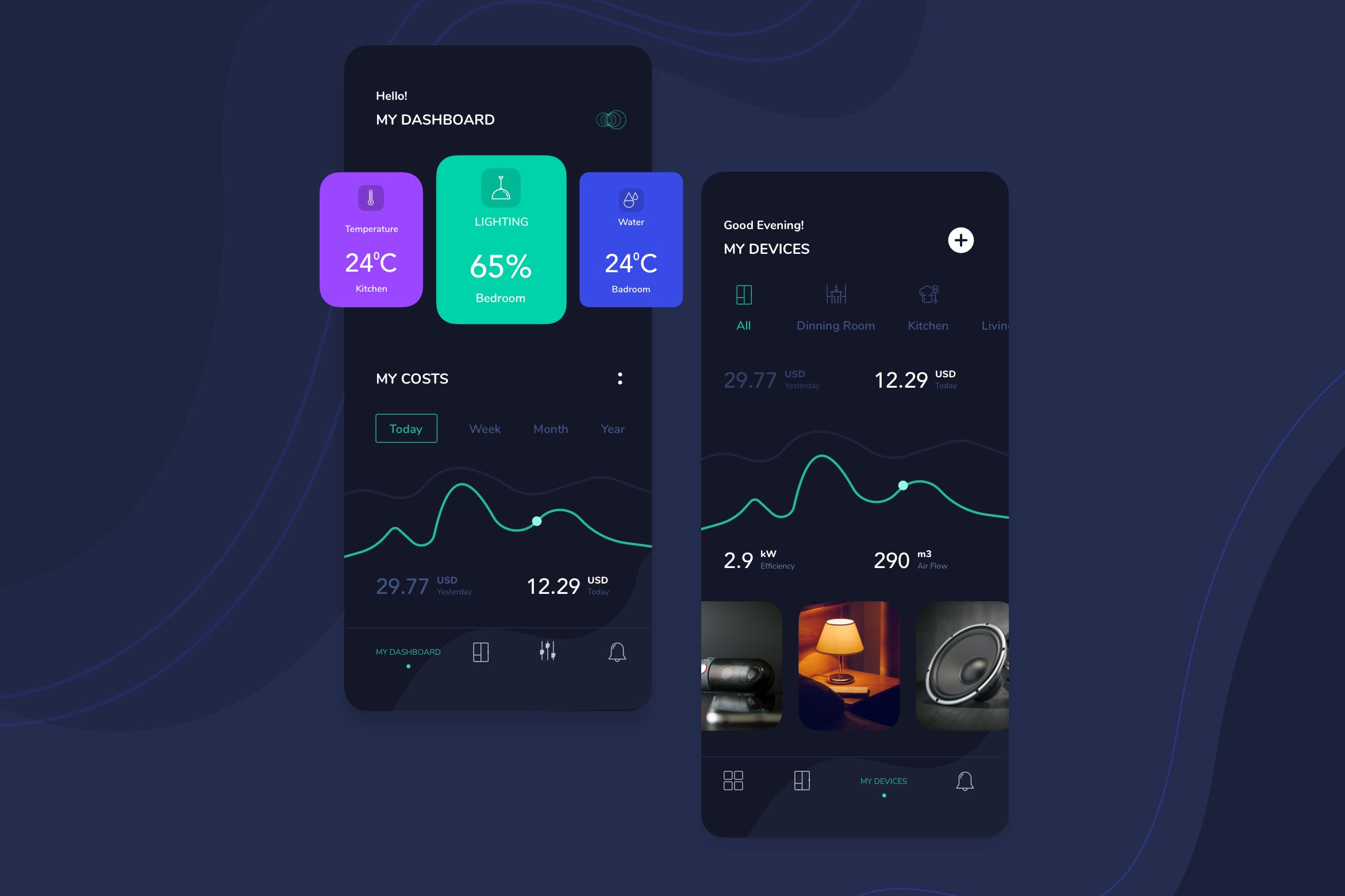 智能家居APP应用界面设计UI模板 Smart Home Lifestyle UI – FV插图