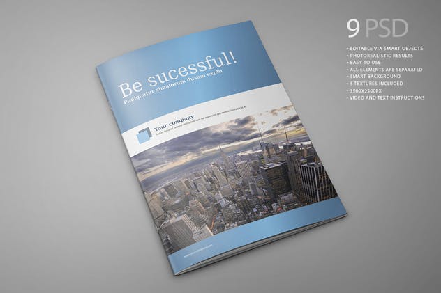 企业宣传册/产品目录/杂志样机模板 Brochure / Catalog / Magazine Mock-Up插图(1)