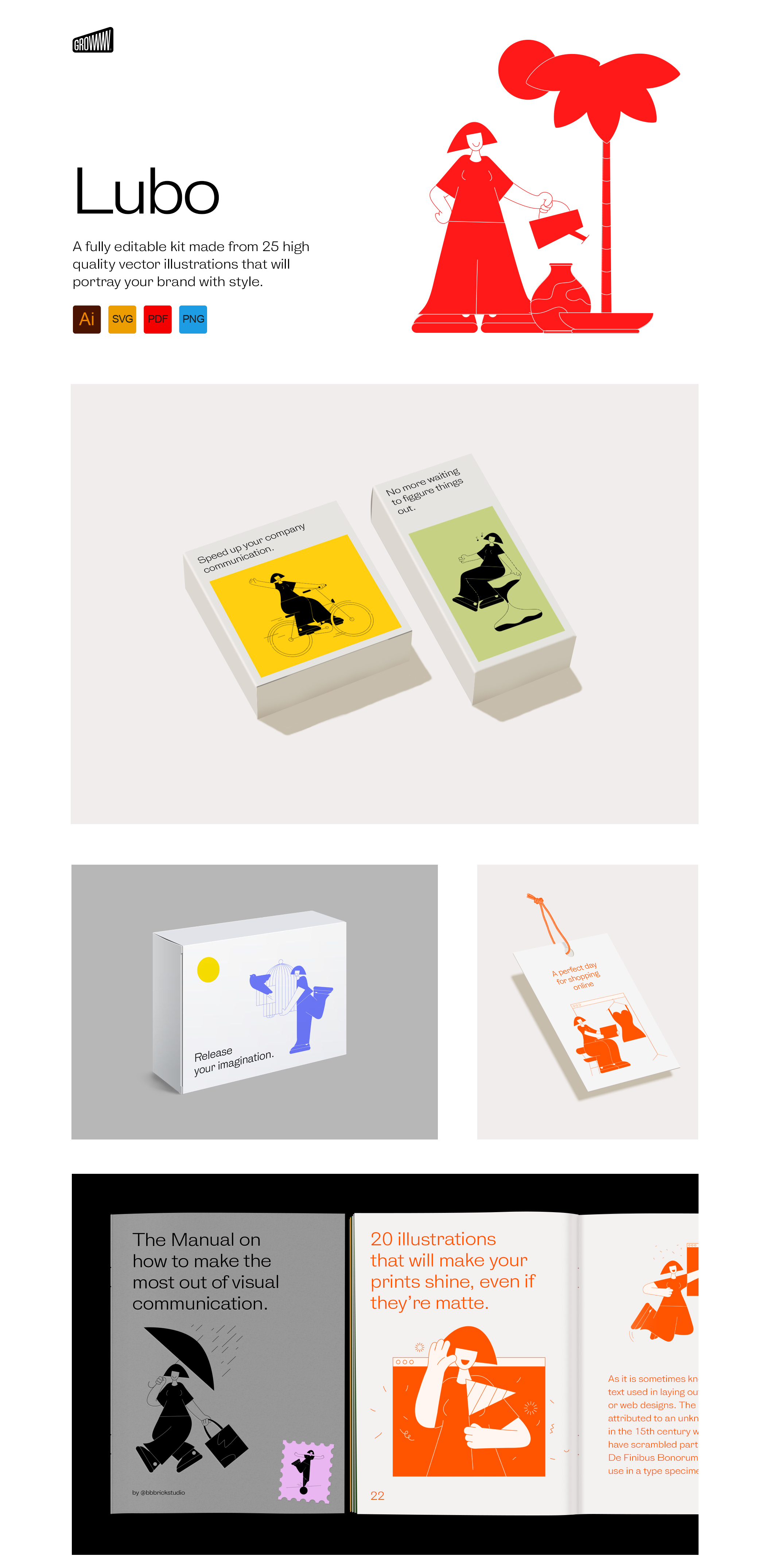 素材库下午茶：高品质时尚的人物角色矢量插画合集插图