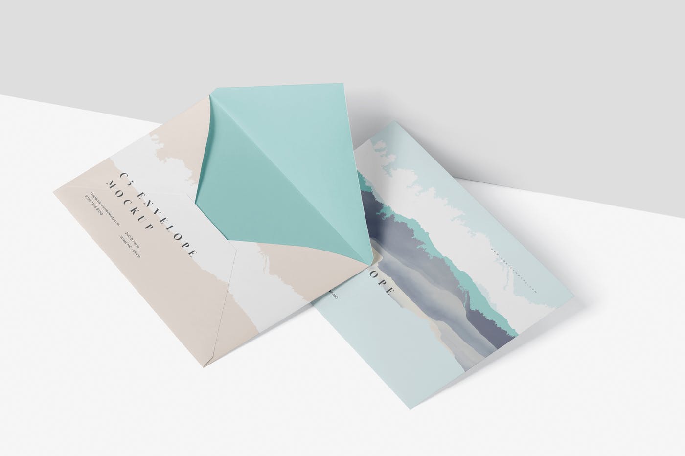 C5规格企业信封设计效果图素材库精选 Envelope C5 Mock-Up Set插图(4)