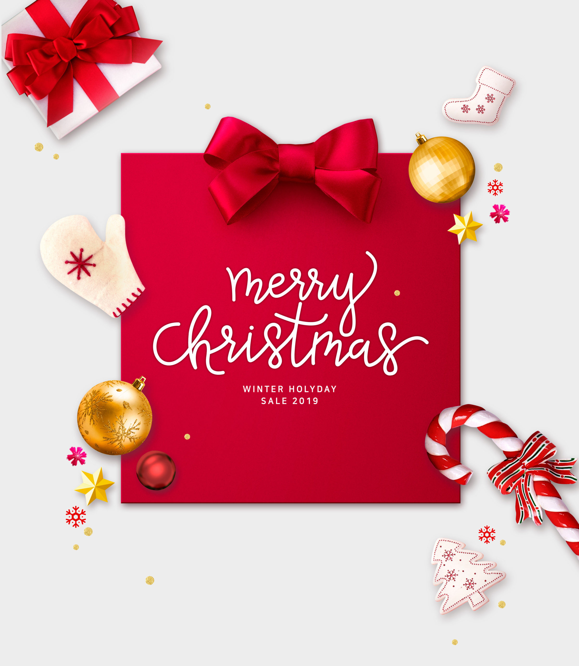 冬季圣诞暖心问候祝福主题海报/贺卡设计psd素材插图