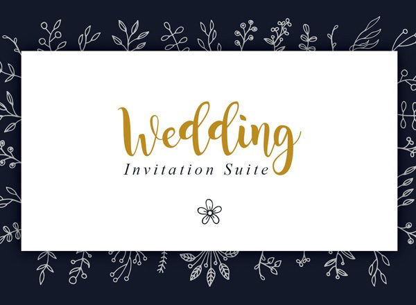 婚礼各类印刷物设计模板 Wedding Invitation Suite