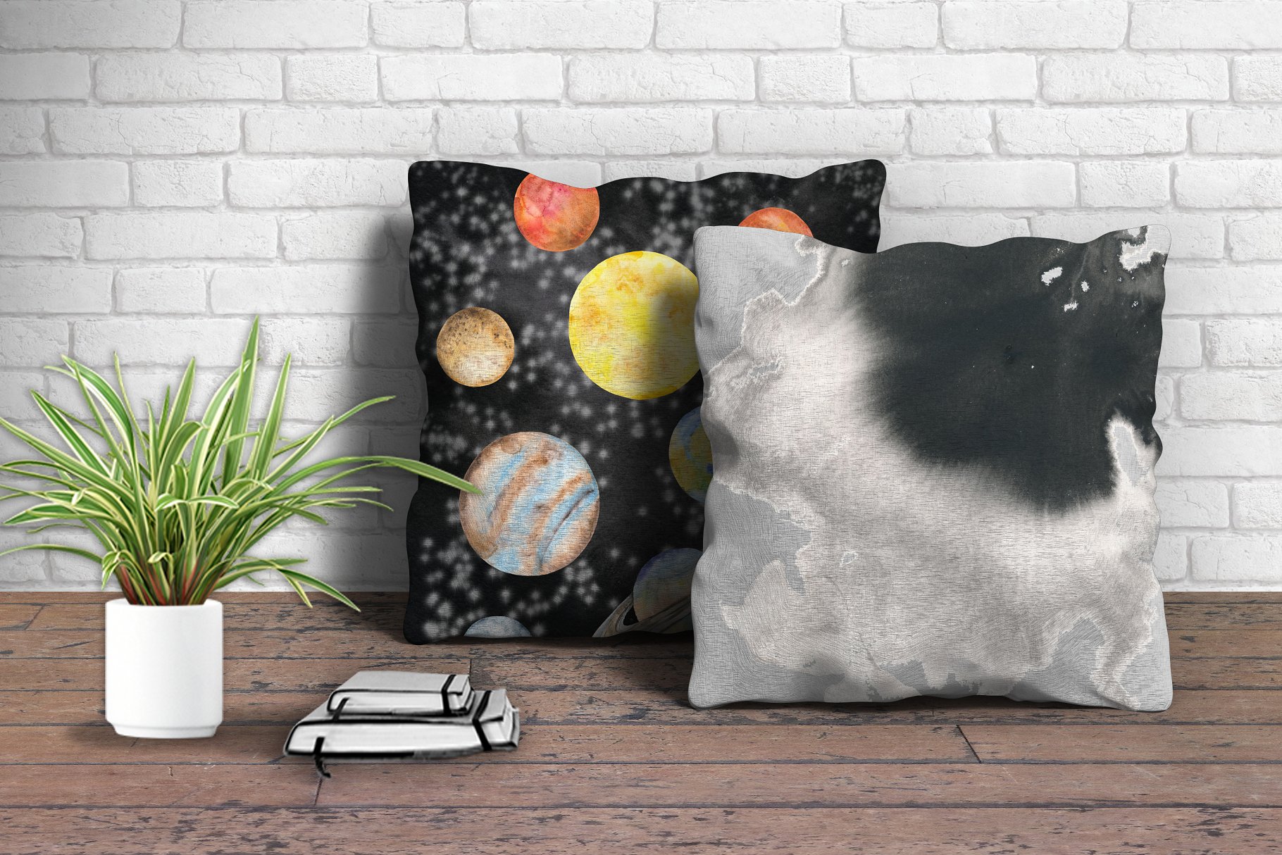 太空行星水彩设计素材包 Space Toolkit Watercolor Planets插图(5)