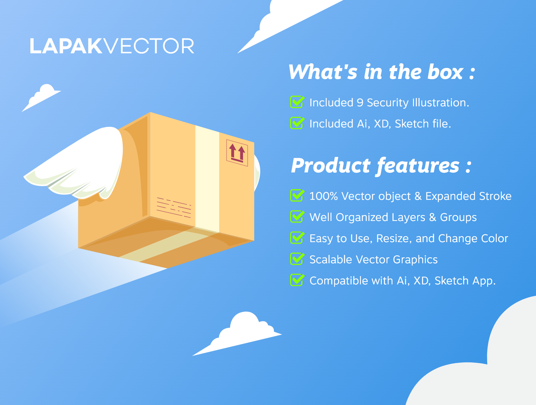 素材库下午茶：安全概念的插画素材套装下载 [Ai]插图(3)