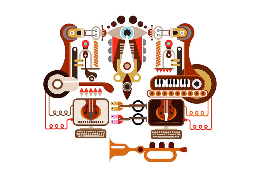 光盘机矢量图形设计素材 Jukebox vector graphic design插图(1)