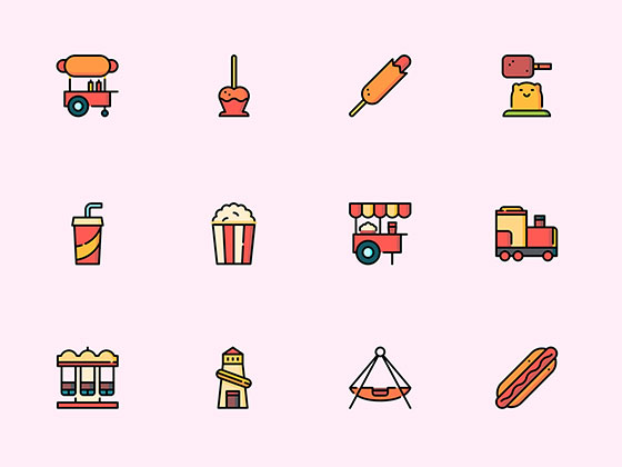 50 枚游乐园元素图标素材之家精选sketch素材