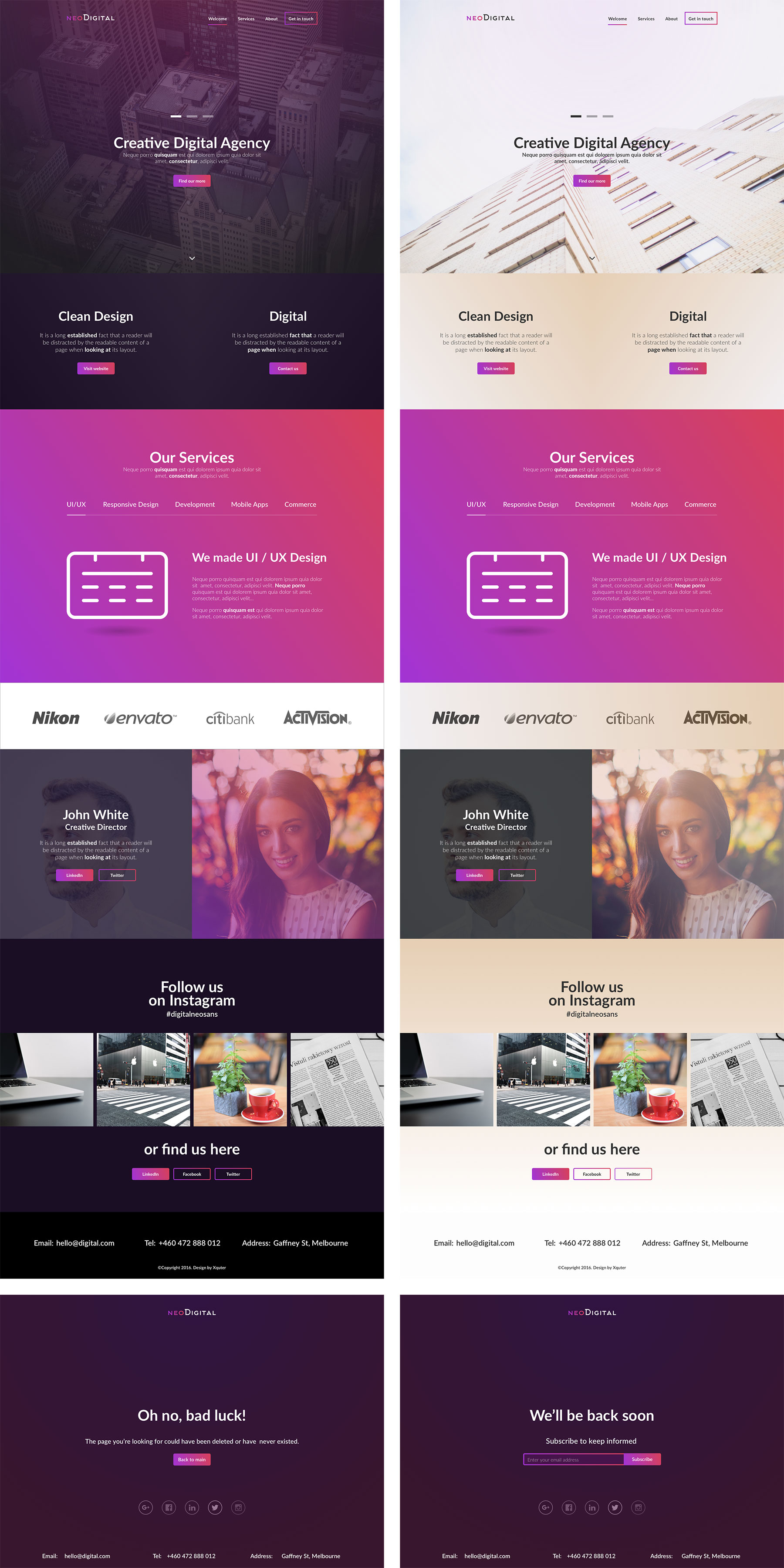 NeoDigital 着陆页模版
