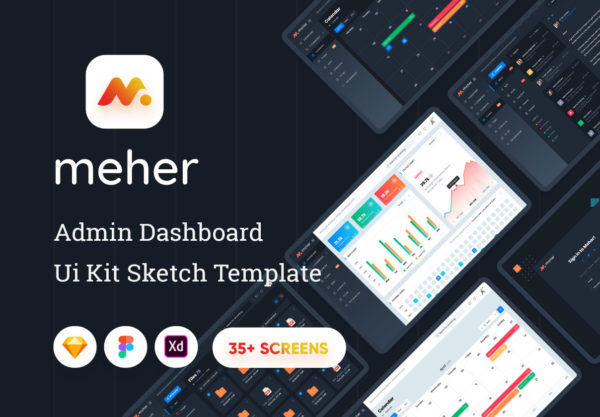 素材库下午茶：网站后台管理仪表板UI组件Sketch模板