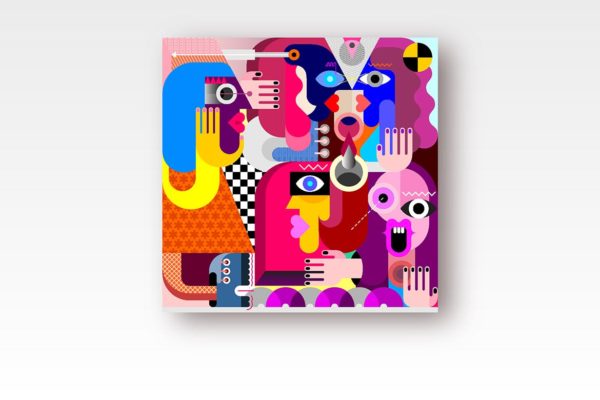 抽象人物手绘矢量插画素材 People