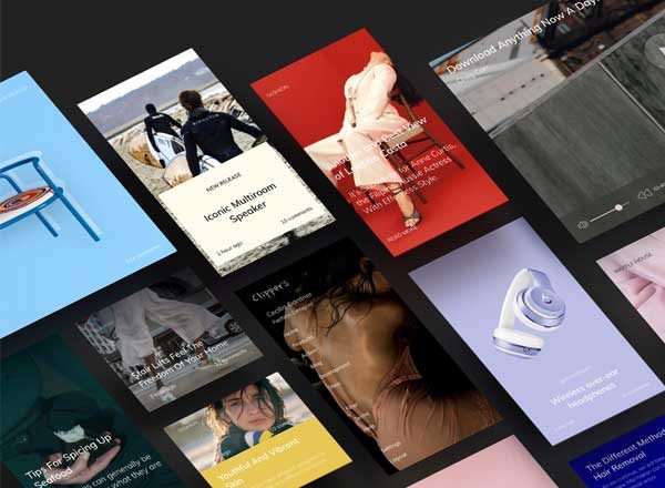 Behance 注册设计师杰作 APP UI 套件Clippers UI Kit Free Sample [for Sketch]