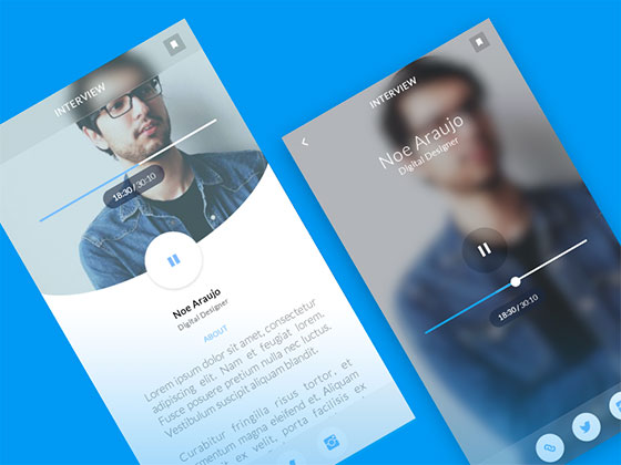 Interview Player素材之家精选sketch素材